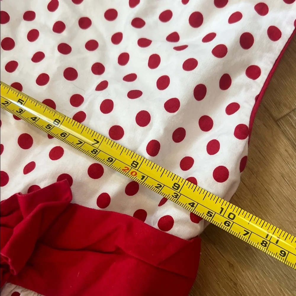 Vintage Charming Red and White Polka Dot Kids Dress 6
